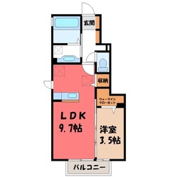 宇都宮駅 バス15分  川田入口下車：停歩5分 1階の物件間取画像